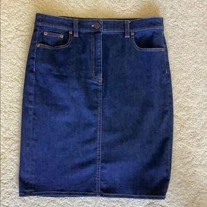 J Crew stretch denim pencil skirt